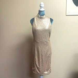 Nikibiki Gold Sequin Mini Dress